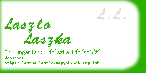 laszlo laszka business card